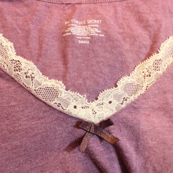 💟💟💟Y2K Victoria’s Secret Purple Lace Trim Pajama Nightgown Nightie 💟💟💟 💟 - Picture 2 of 4